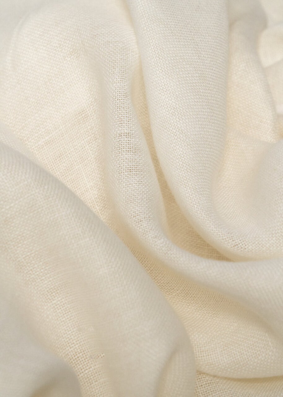 1 Yard Ivory Heavyweight and Lightweight Linen Gauze Fabric Washed 53”/54” Wide for Sewing and Draping